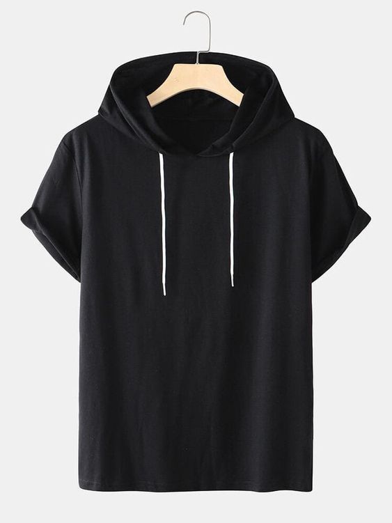 Generic Men’s Black Short-Sleeve Casual Cotton T-Shirt
